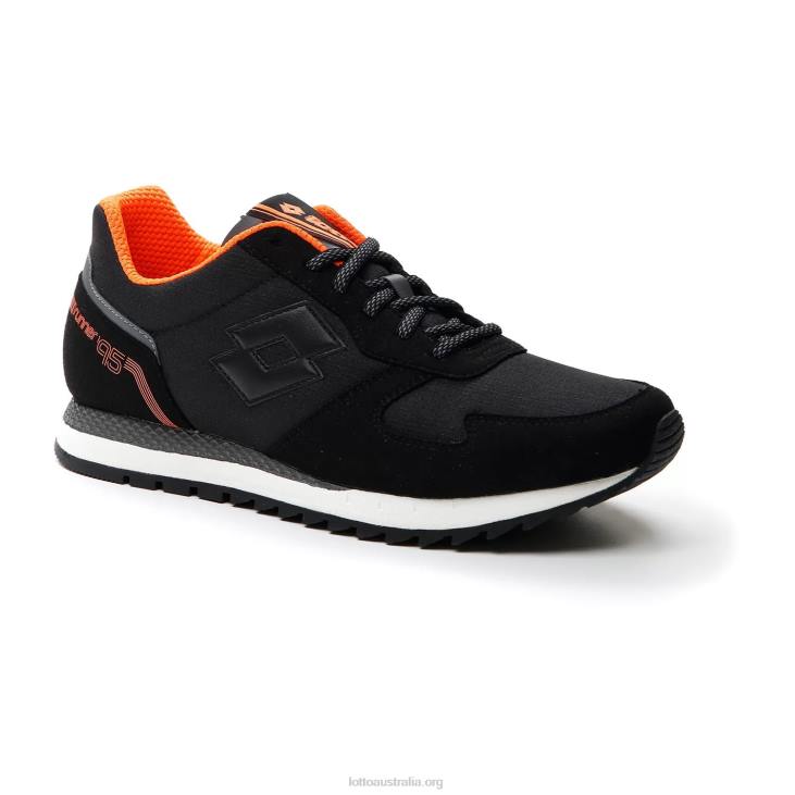 Men Lotto 204N71 All Black/Cool Gray 11C Runner \'95 Amf