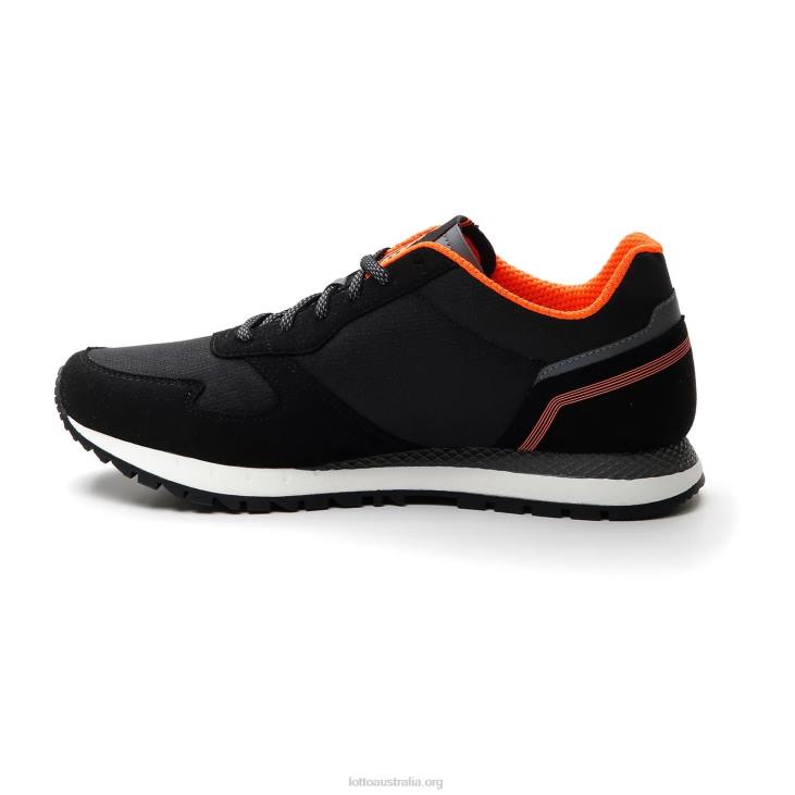 Men Lotto 204N71 All Black/Cool Gray 11C Runner \'95 Amf