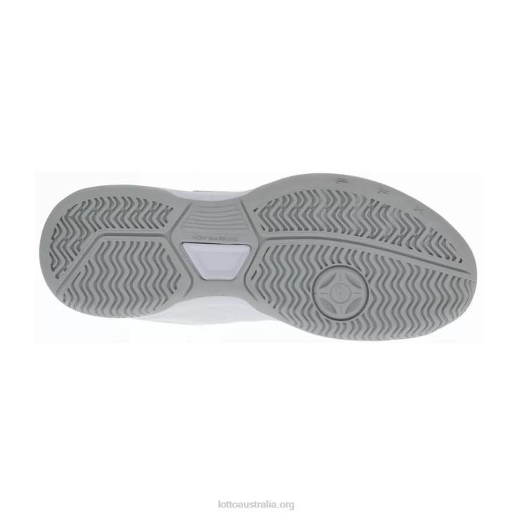 Men Lotto 204N73 All White/Navy Blue Court Logo Xviii