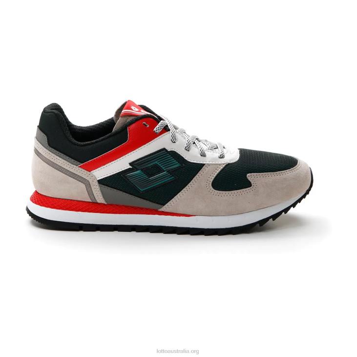 Men Lotto 204N74 Cadmium Green/Rainy Day/Flame Red Runner Plus '95 IV