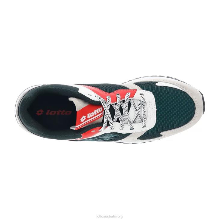 Men Lotto 204N74 Cadmium Green/Rainy Day/Flame Red Runner Plus \'95 IV