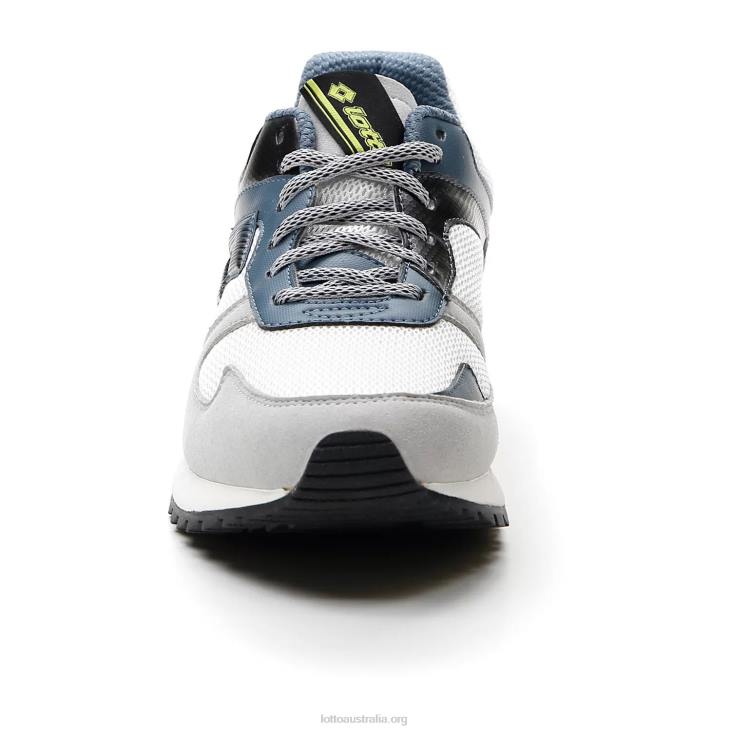 Men Lotto 204N75 White/Blue Mirage/Vapor Gray Runner Plus \'95 Amf V