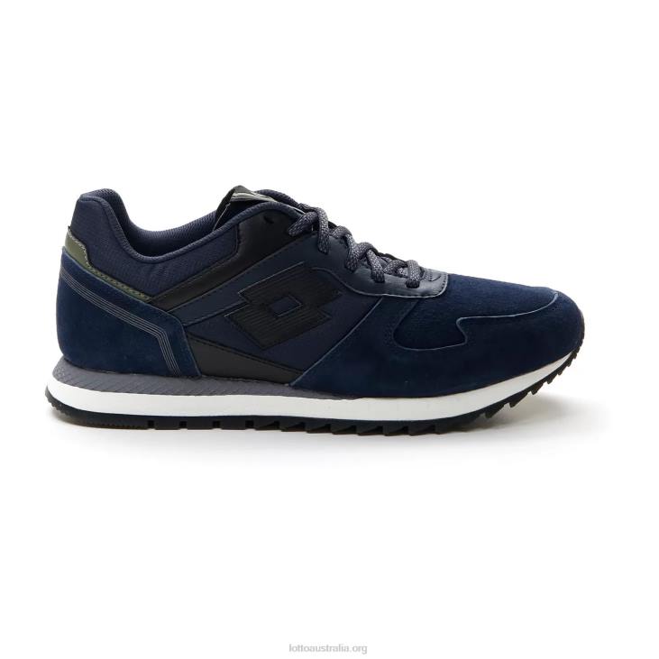 Men Lotto 204N76 Dark Blue/All Black Runner Plus '95 IV Sue