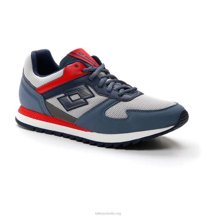 Men Lotto 204N80 Vapor Gray/Dress Blue/Blue Mirage Runner Plus \'95 Amf V