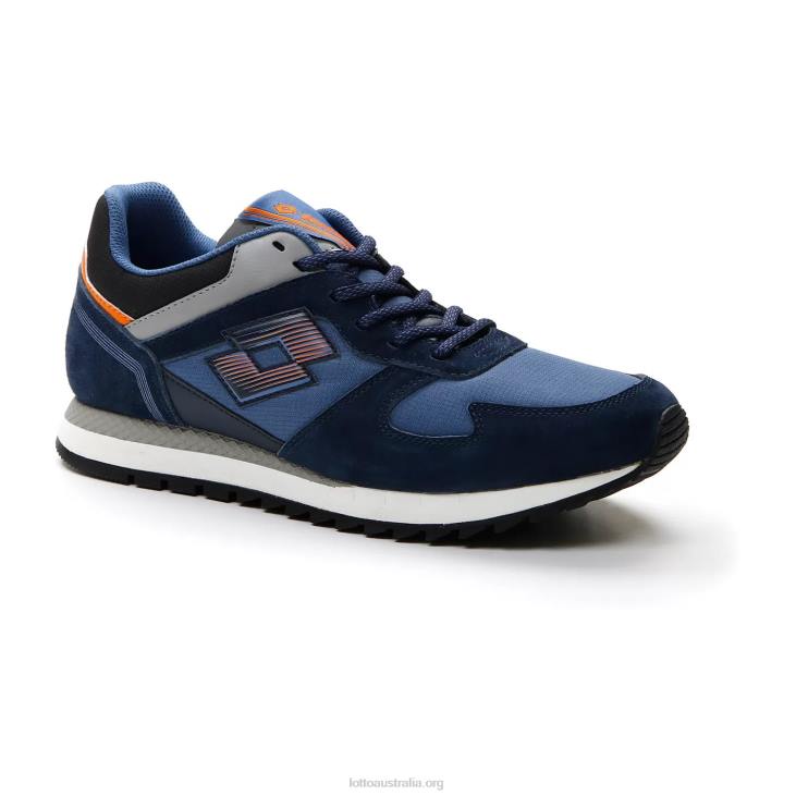 Men Lotto 204N84 Moonlight Blue/Persimmon Orange/Dress Bl Runner Plus \'95 IV Ny