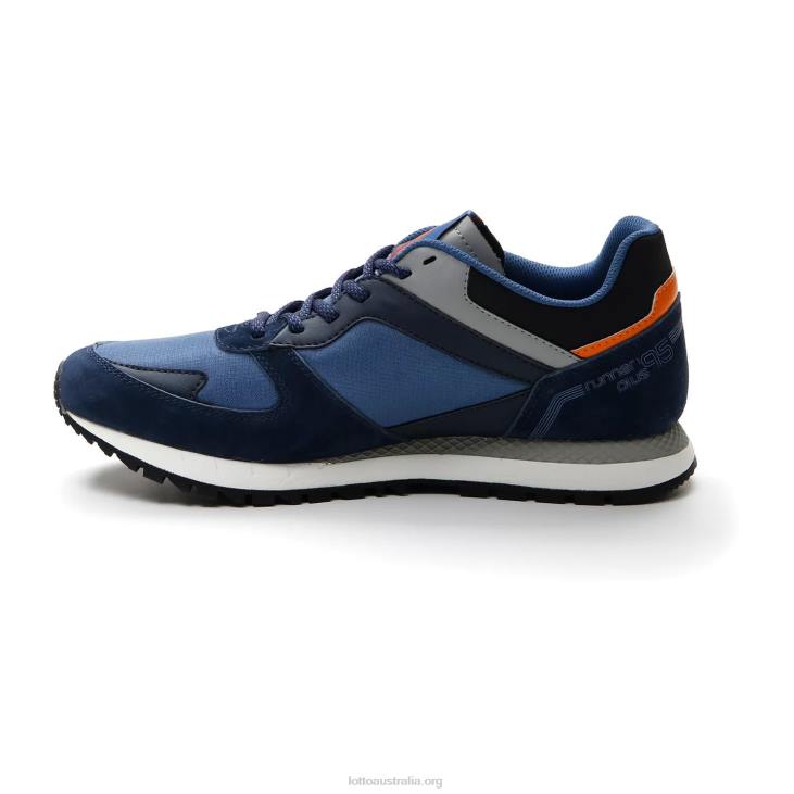 Men Lotto 204N84 Moonlight Blue/Persimmon Orange/Dress Bl Runner Plus \'95 IV Ny