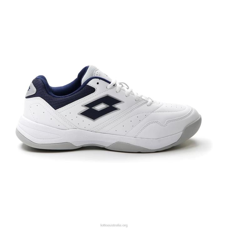 Men Lotto 204N85 White/Dress Blue Court Logo Amf Xix
