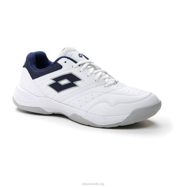 Men Lotto 204N85 White/Dress Blue Court Logo Amf Xix