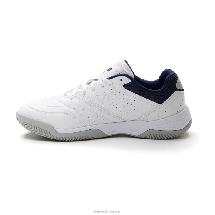 Men Lotto 204N85 White/Dress Blue Court Logo Amf Xix