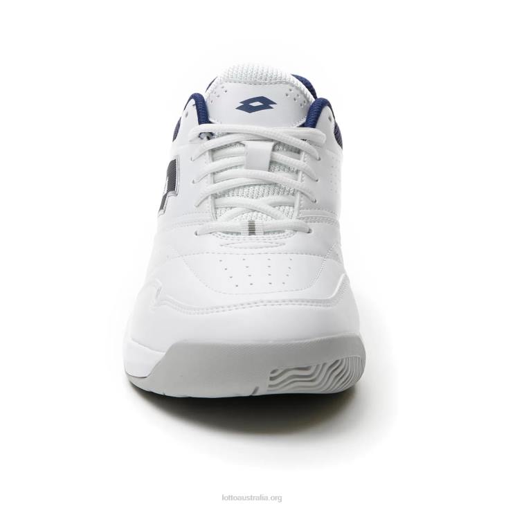 Men Lotto 204N85 White/Dress Blue Court Logo Amf Xix