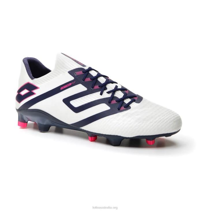 Men Lotto 204N144 All White/Navy Blue Maestro 100 IV Fg