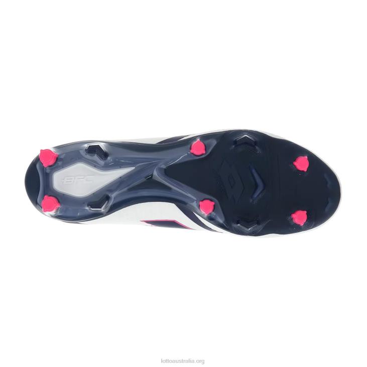 Men Lotto 204N144 All White/Navy Blue Maestro 100 IV Fg