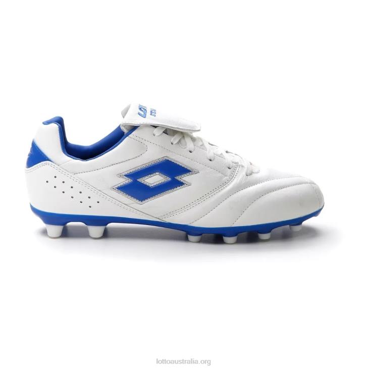 Men Lotto 204N147 All White/Pacific Blue Stadio 200 III Fg