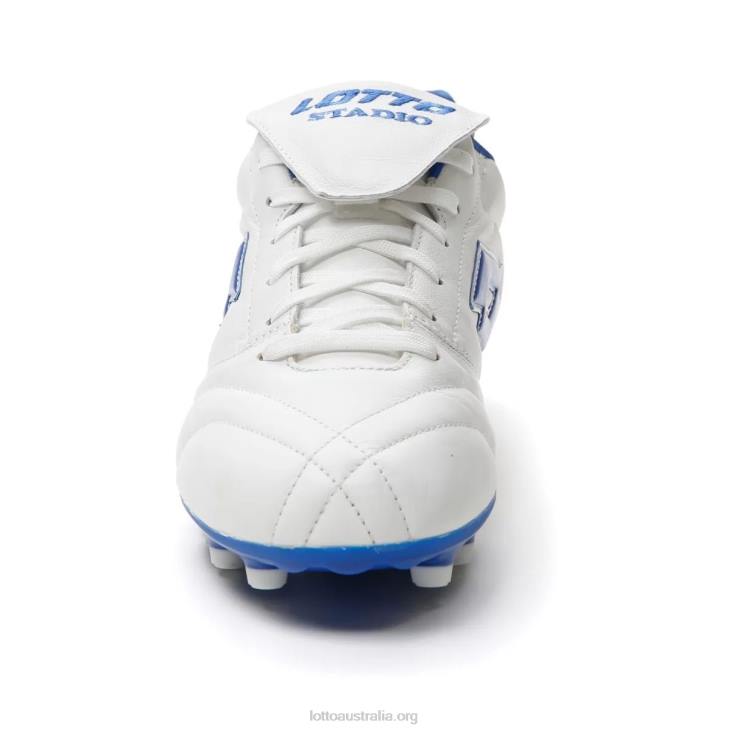 Men Lotto 204N147 All White/Pacific Blue Stadio 200 III Fg