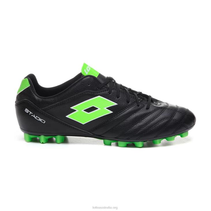 Men Lotto 204N148 All Black/Spring Green Stadio 300 II Agm