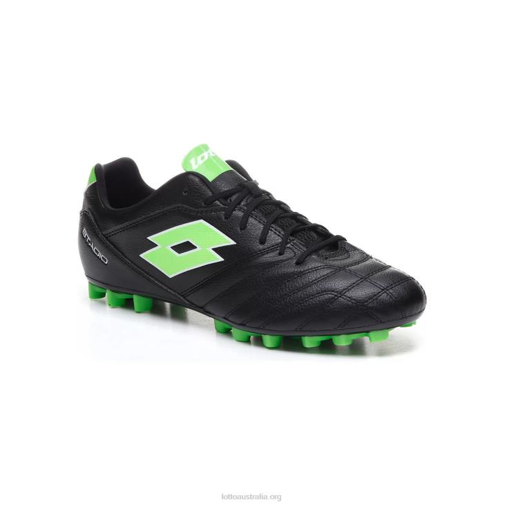 Men Lotto 204N148 All Black/Spring Green Stadio 300 II Agm