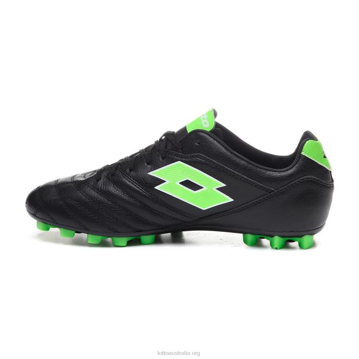Men Lotto 204N148 All Black/Spring Green Stadio 300 II Agm