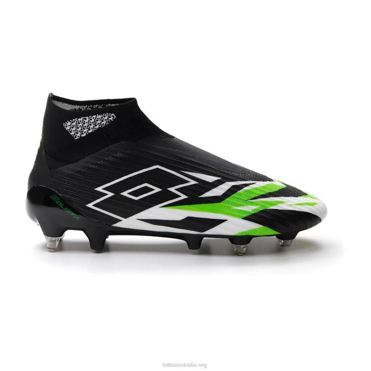 Men Lotto 204N150 All Black/All White/Spring Green Solista 100 VI Gravity Sgx