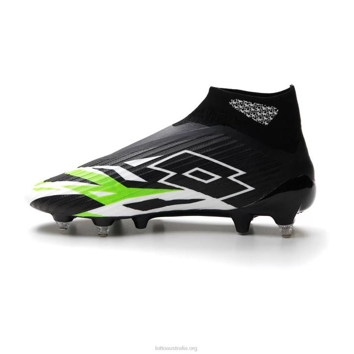 Men Lotto 204N150 All Black/All White/Spring Green Solista 100 VI Gravity Sgx