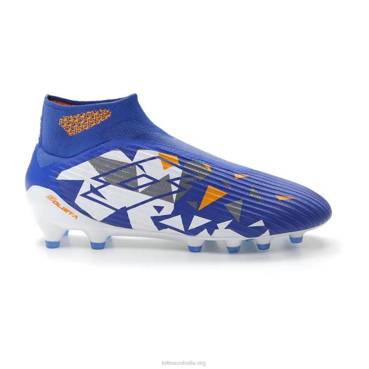 Men Lotto 204N151 Amparo Blue/All White/Orange Beat Solista 100 IV Gravity Fg
