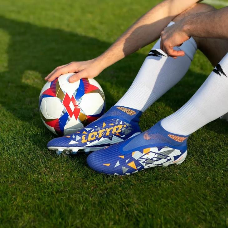 Men Lotto 204N151 Amparo Blue/All White/Orange Beat Solista 100 IV Gravity Fg