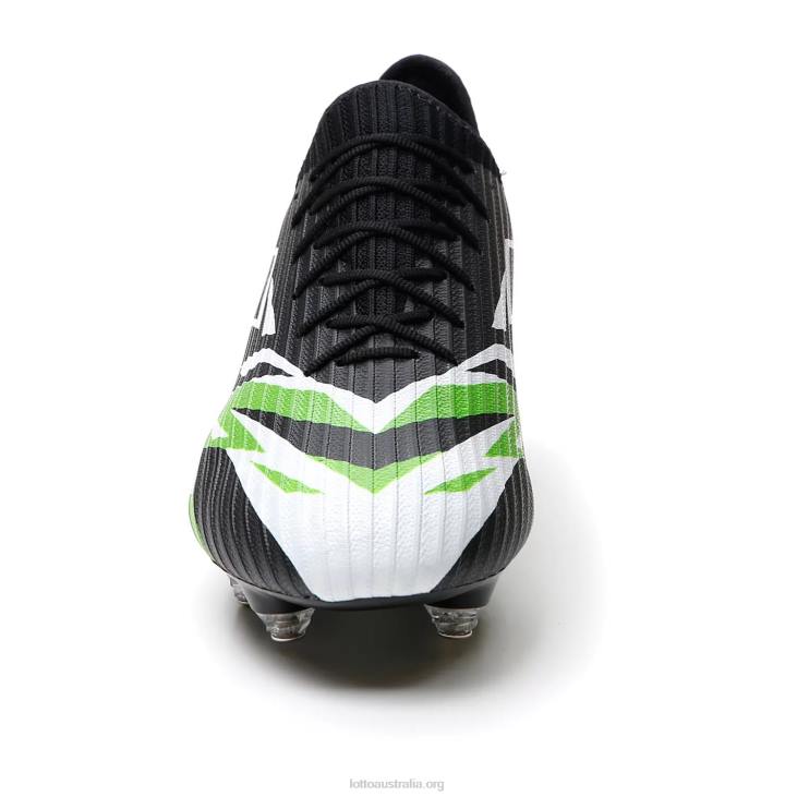 Men Lotto 204N156 All Black/All White/Spring Green Solista 200 VI Sgx