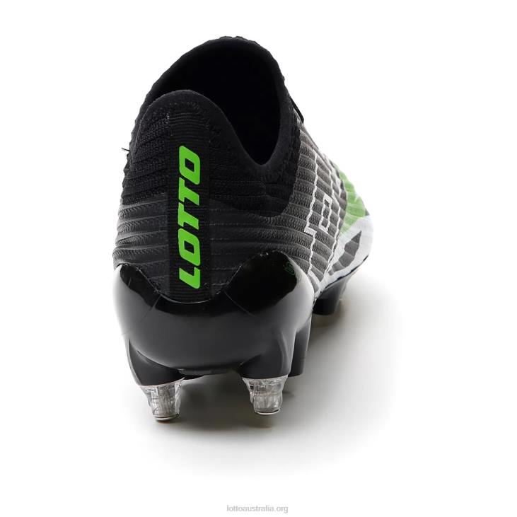 Men Lotto 204N156 All Black/All White/Spring Green Solista 200 VI Sgx