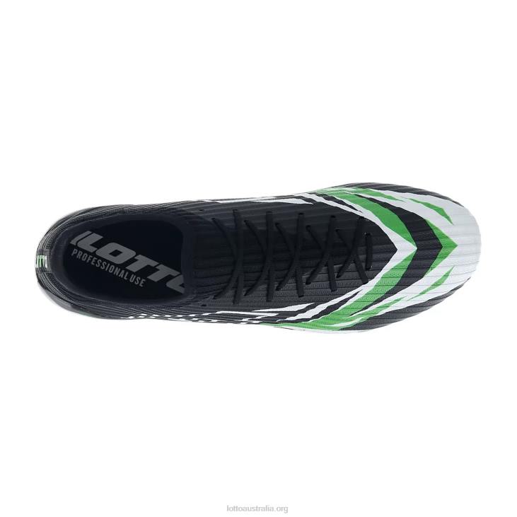 Men Lotto 204N156 All Black/All White/Spring Green Solista 200 VI Sgx