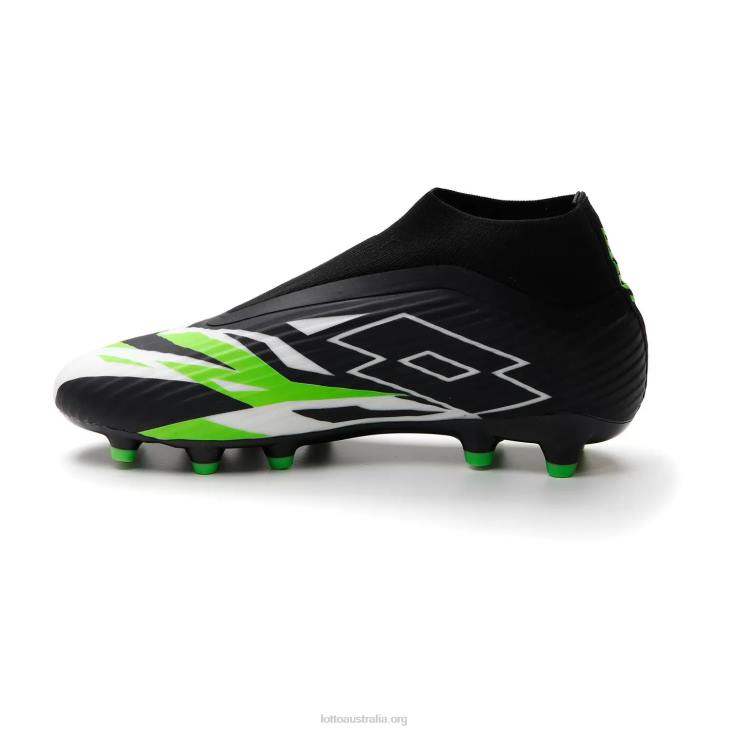Men Lotto 204N157 All Black/All White/Spring Green Solista 300 VI Gravity Fg