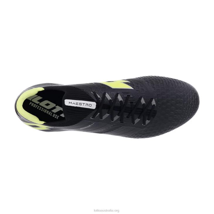 Men Lotto 204N159 All Black/Acacia Green Maestro 100 IV Fg