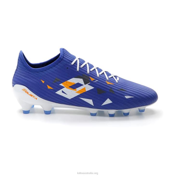 Men Lotto 204N160 Amparo Blue/All White/Orange Beat Solista 200 IV Fg
