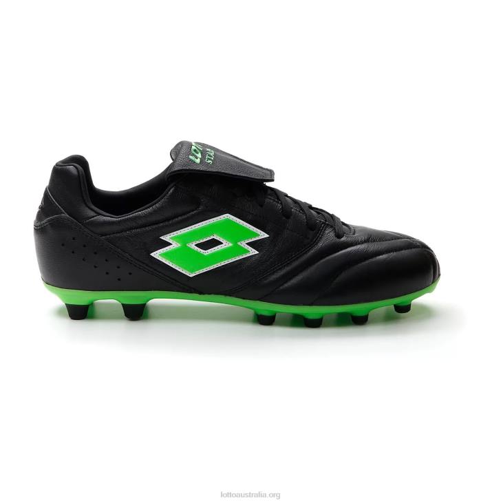 Men Lotto 204N166 All Black/Spring Green Stadio 200 III Fg