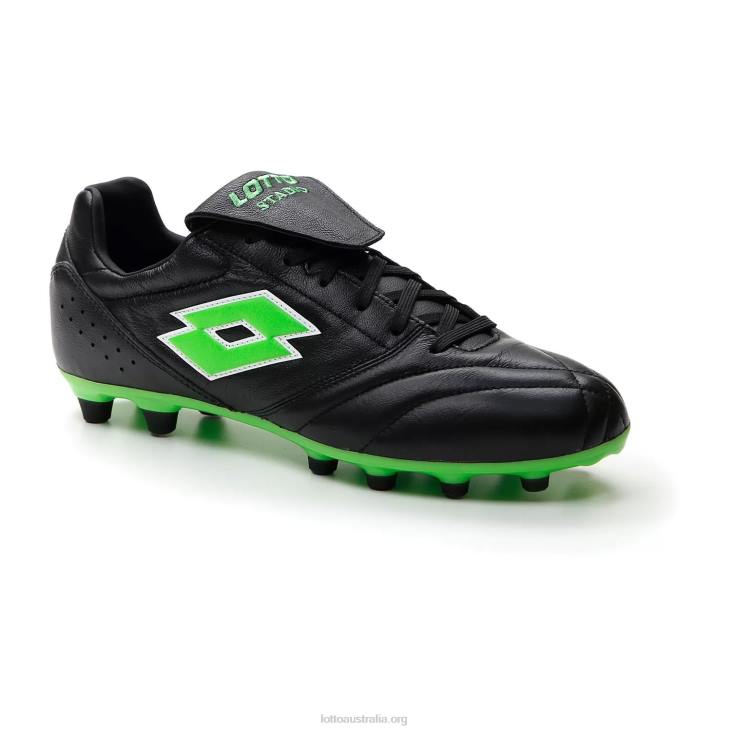 Men Lotto 204N166 All Black/Spring Green Stadio 200 III Fg