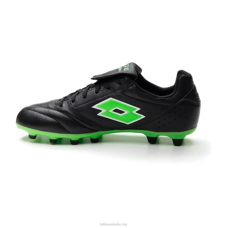 Men Lotto 204N166 All Black/Spring Green Stadio 200 III Fg