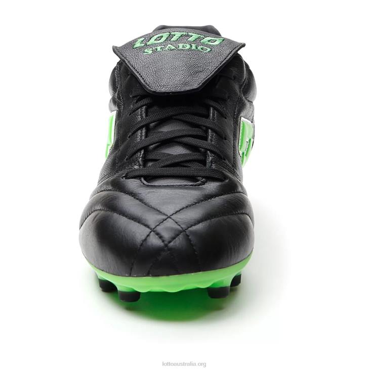 Men Lotto 204N166 All Black/Spring Green Stadio 200 III Fg