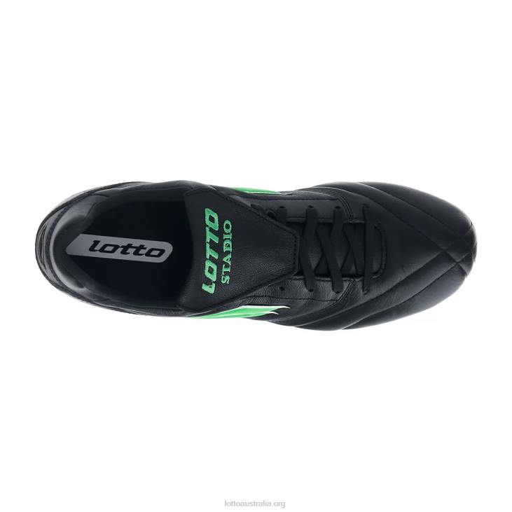 Men Lotto 204N166 All Black/Spring Green Stadio 200 III Fg
