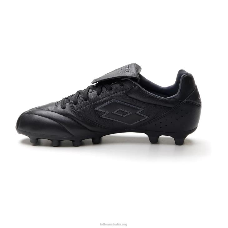 Men Lotto 204N167 All Black/Asphalt Stadio 200 III Fg