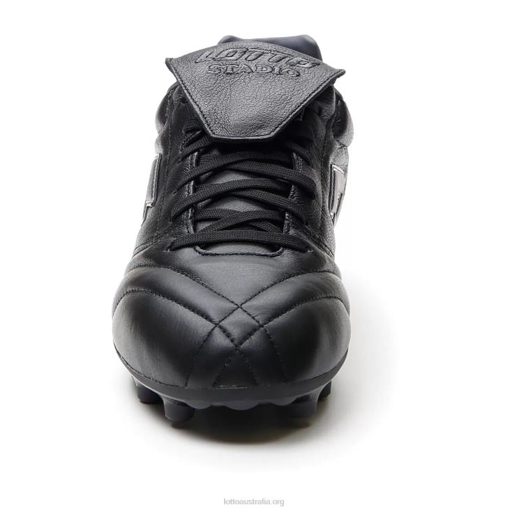 Men Lotto 204N167 All Black/Asphalt Stadio 200 III Fg