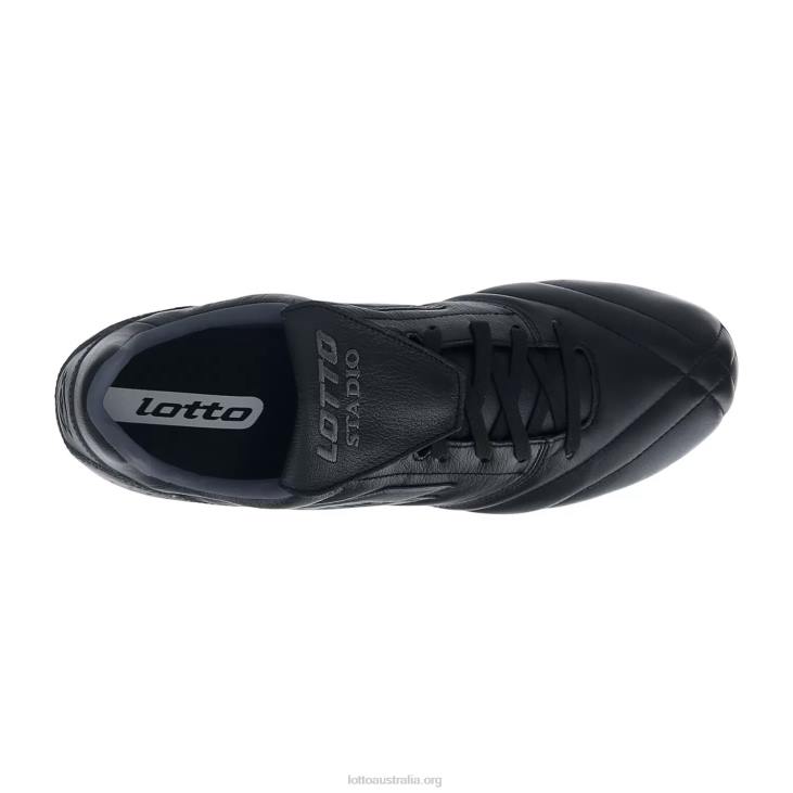 Men Lotto 204N167 All Black/Asphalt Stadio 200 III Fg