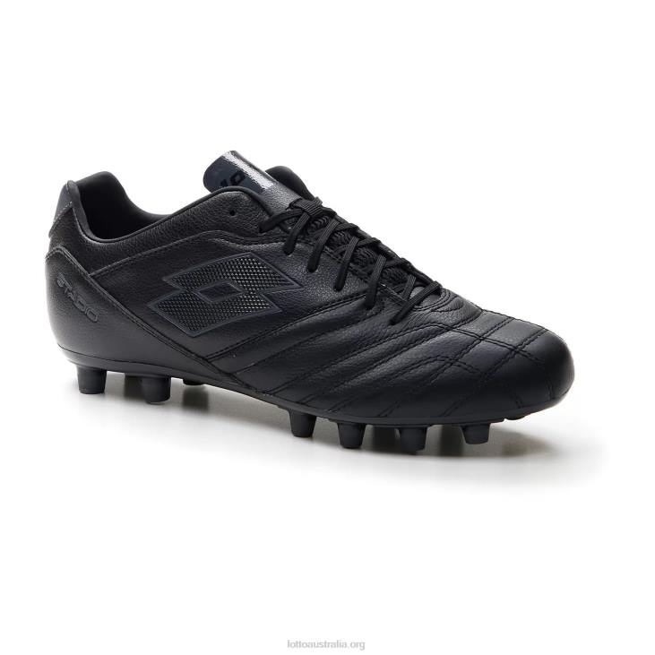 Men Lotto 204N172 All Black/Asphalt Stadio 300 III Fg