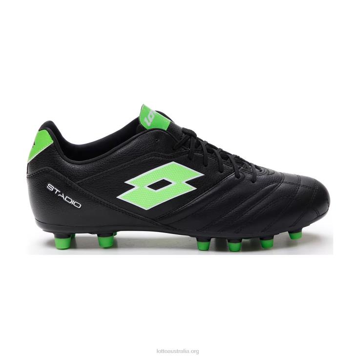 Men Lotto 204N173 All Black/Spring Green Stadio 300 III Fg