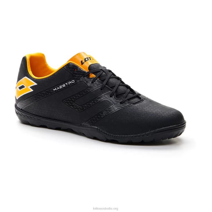 Men Lotto 204N181 All Black/Saffron Maestro 700 IV Tf