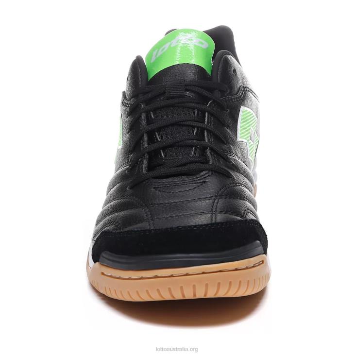 Men Lotto 204N188 All Black/Spring Green Stadio 300 II Id