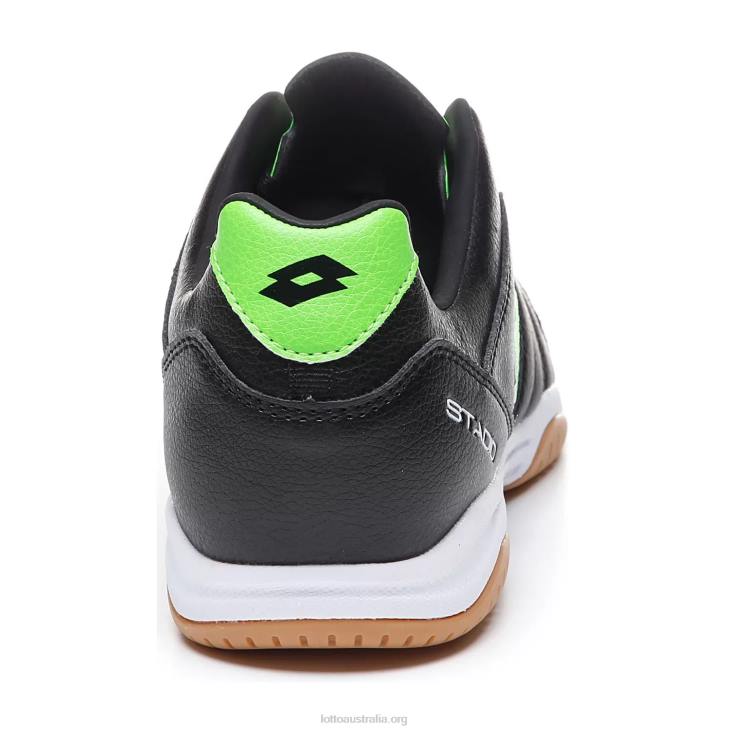 Men Lotto 204N188 All Black/Spring Green Stadio 300 II Id