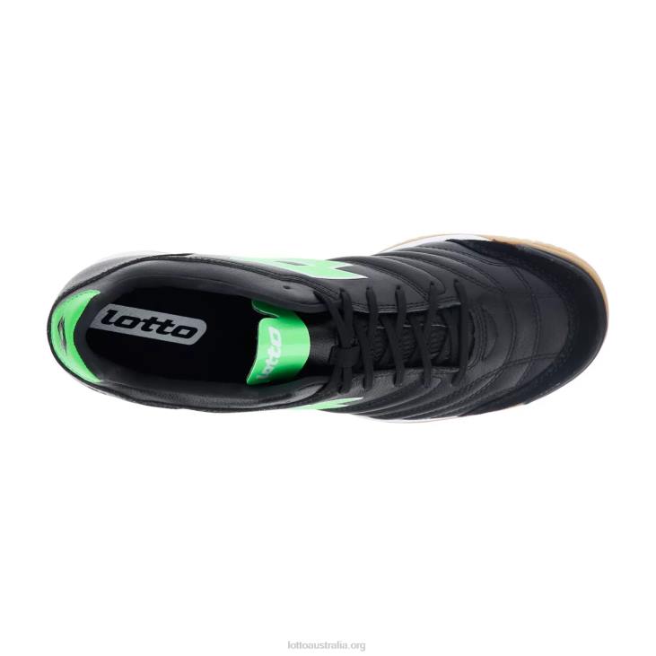 Men Lotto 204N188 All Black/Spring Green Stadio 300 II Id