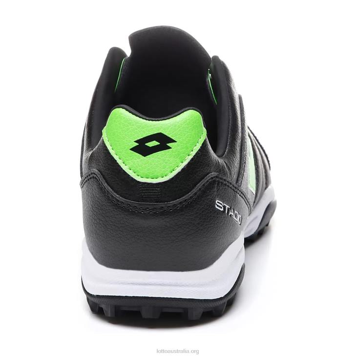 Men Lotto 204N189 All Black/Spring Green Stadio 300 II Tf