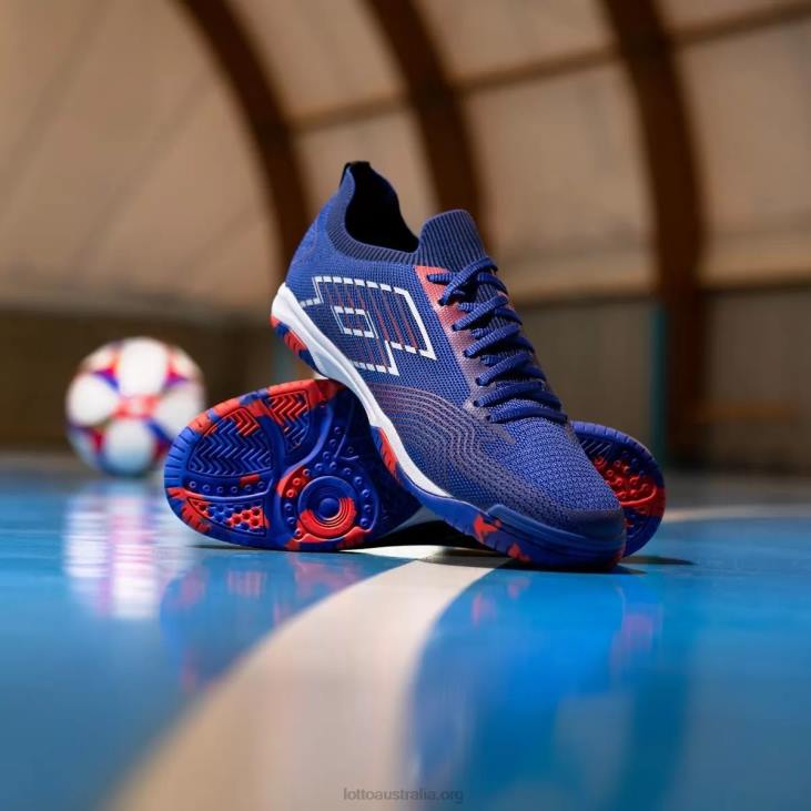 Men Lotto 204N194 Amparo Blue/All White/Cliff Red Tacto 250 Id