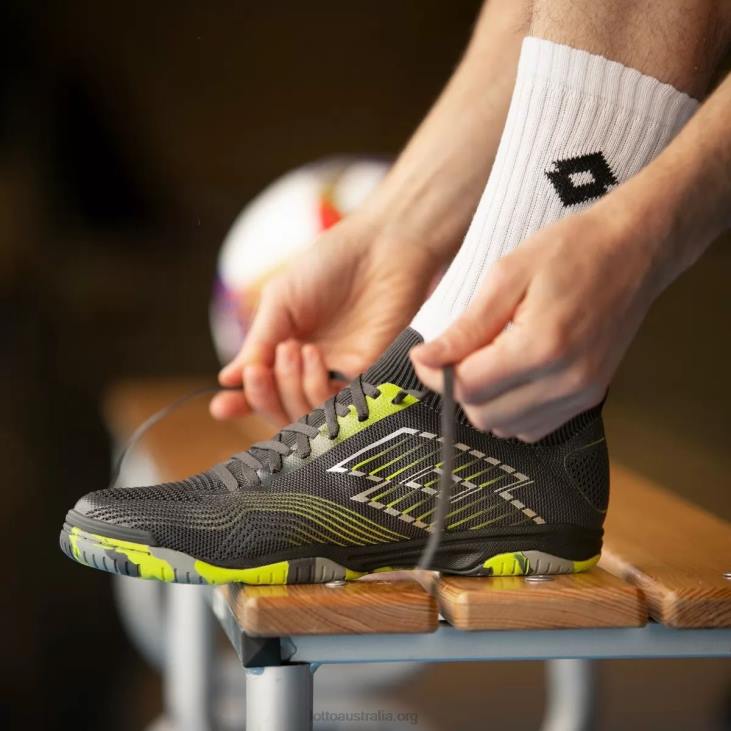 Men Lotto 204N195 Asphalt/Silver Metal 2/Acacia Green Tacto 250 Id