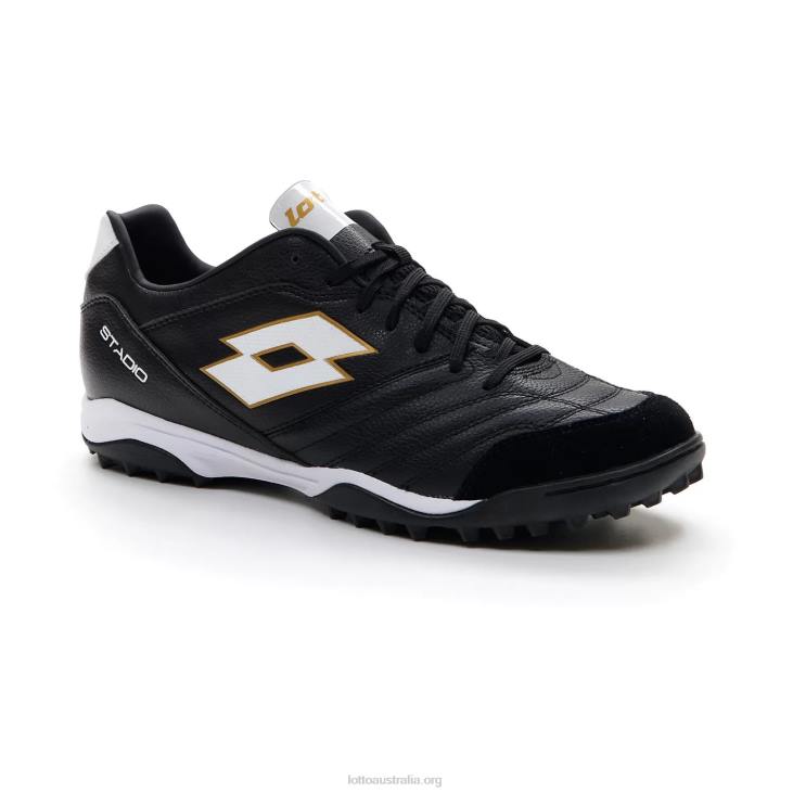 Men Lotto 204N200 All Black/All White/Light Platino Stadio 300 II Tf