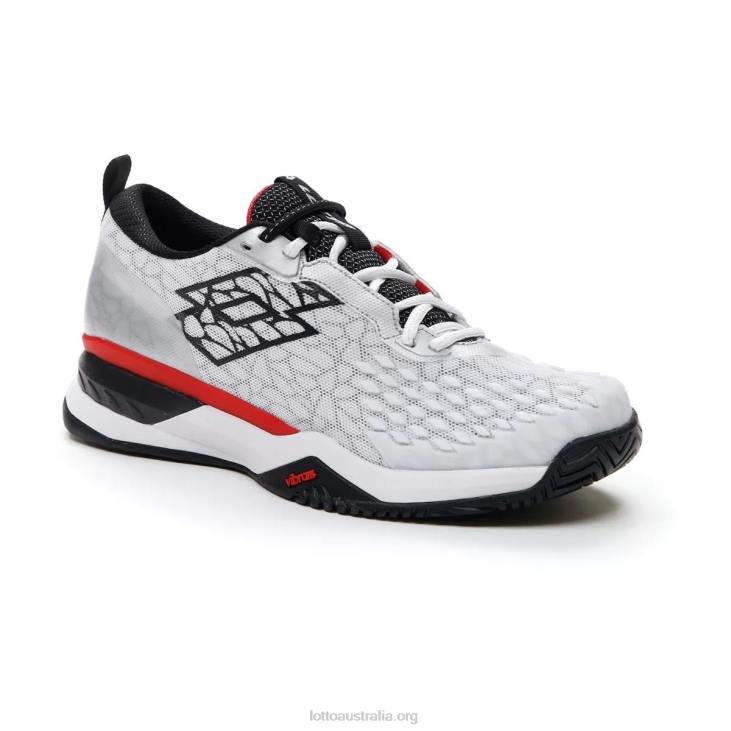 Men Lotto 204N106 All White/All Black/Flame Red Raptor Hyperpulse 100 Spd